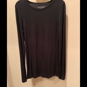 Anne Taylor | crew neck jersey long sleeve top | M